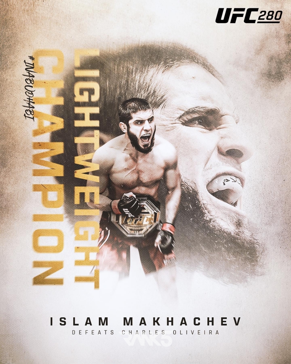 UFC 라이트급 챔피언 이슬람 마카체프 ©UFC 코리아 공식 페이스북